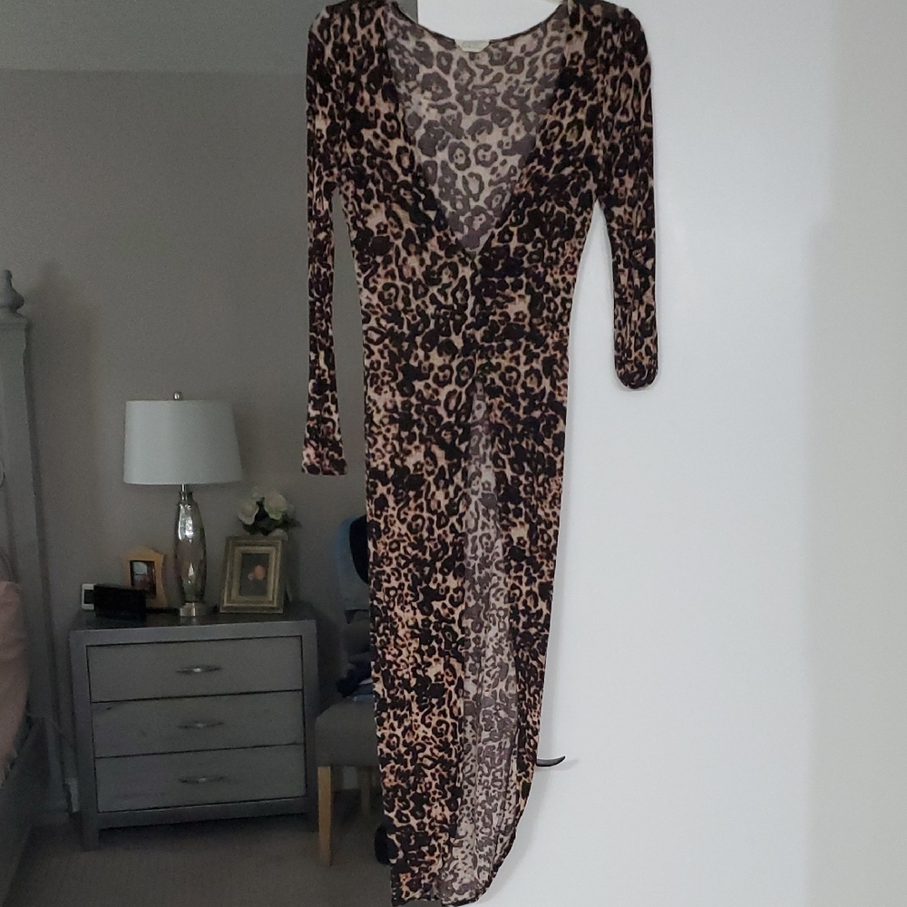 Poetry Brown Leopard Long Top